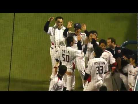 2011/10/31 CS1st ヤクルト対巨人 7回裏 森岡タイムリーで代走上田生還