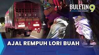 2 Lelaki Maut Nahas MPV Rempuh Lori Buah (B9)