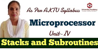 Micro36: Stacks and Subroutines | Stack, Stack pointer and Subroutines in 8085