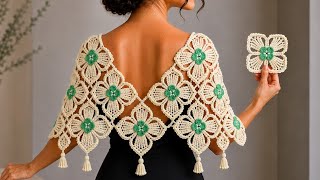 🌿 Elegant Crochet Flower Motif Shawl | Beautiful Crochet Design 🌿 Elegant Crochet Flower Motif Shawl | Beautiful Crochet Design