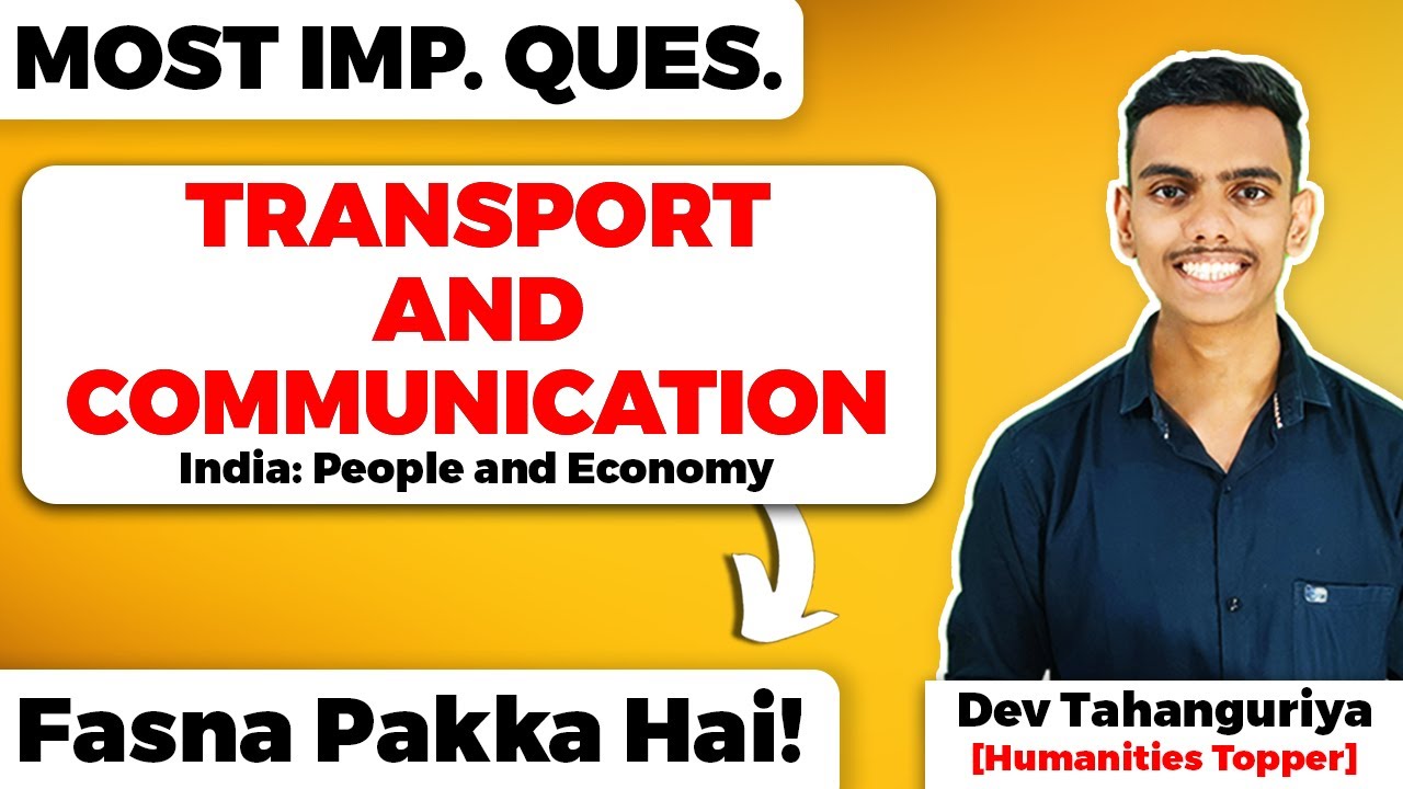 Transport And Communication Class 12 Geography Important Questions For Term 2 Board Exam YouTube