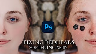 FIXING REDHEADS AND SOFTENING SKIN | PHOTOSHOP TUTORIAL | #4K