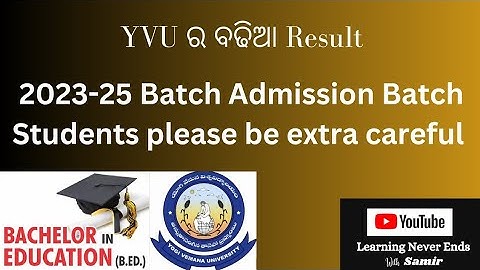 YVU Good Result | 1st Semester Students please be extra careful | Negative Comment #learning