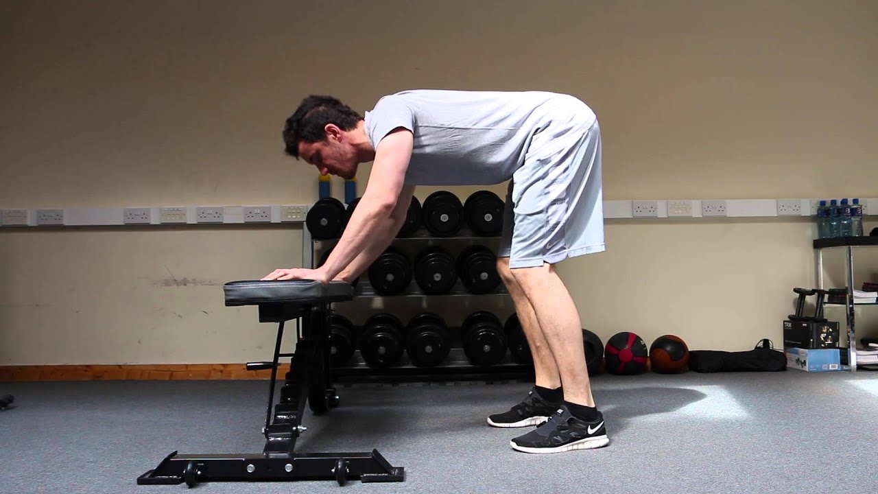 Bent Over Hamstring Stretch - YouTube