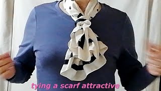 ♥差がつくこなれたスカーフの巻き方！ tying a scarf attractive!