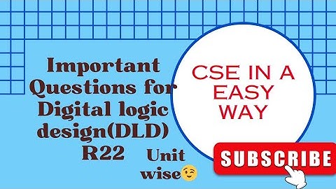 Digital Logic Design Most important questions||R22||Btech||R18||JNTUH||JNTUK||pakka  pass||