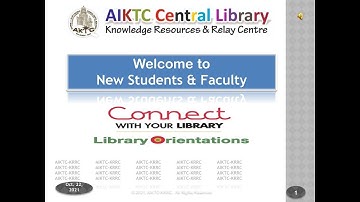 Library Orientation for Fresher or New Faculty 2021-22