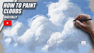 How to Paint Clouds - FREE Tutorial - Photoshop