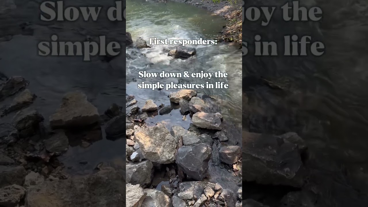 It’s okay to take a second for yourselves, first responders. 