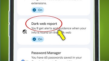 Dark web report Setting | Google Account