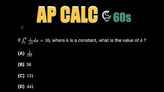 2024 AP Calculus AB MCQ 2 in 60s ⏱️ | Definite Integrals