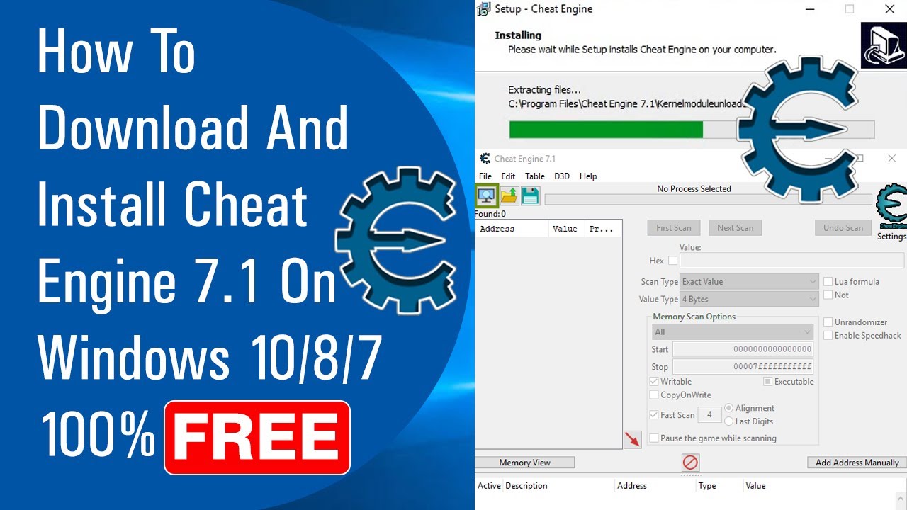 ✓ How To Download And Install Cheat Engine On Windows 10/8/7 100% Free (  October 2020 ) 