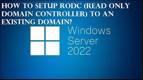 How to setup RODC to an existing domain?