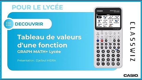 FONCTIONS : Tableau de valeurs avec la calculatrice CASIO GRAPH MATH+
