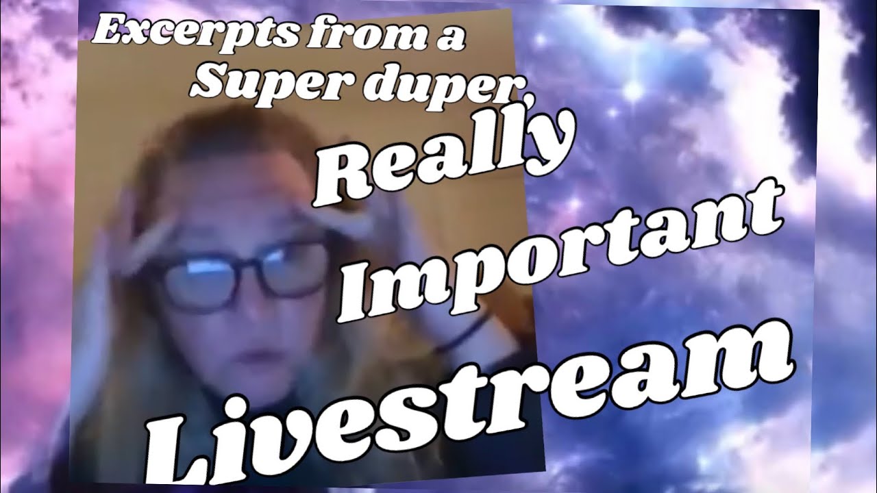 Excerpts from a super duper really important livestream - YouTube