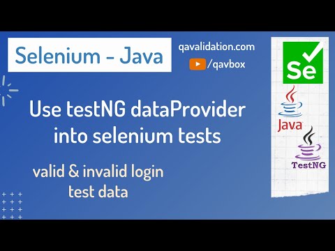 Use testNG dataProvider into selenium | valid & invalid data set