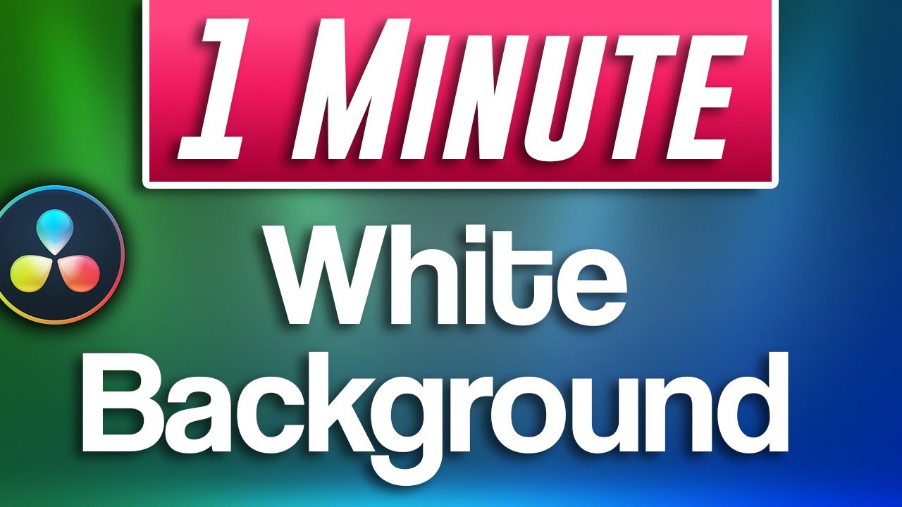 How to Davinci resolve make background white in video editing software