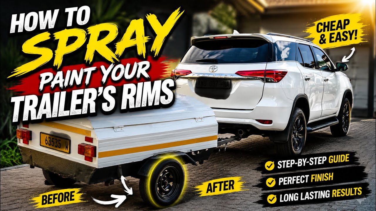 How to spray paint your trailer’s rims black - YouTube