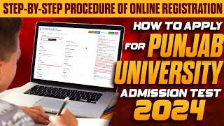 How to Apply Online for PU Admission Test :: Step-by-Step Procedure of Online Registration :: screenshot 1