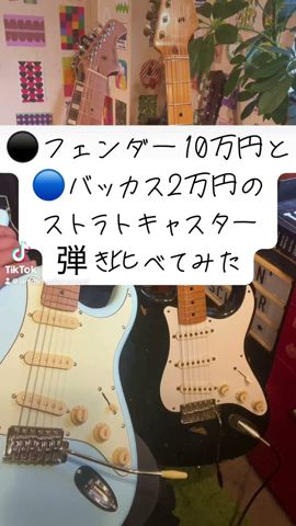 【10萬回再生‼️】【檢證】fender ST57 vs Bacchus BST1-RSM 彈き比べてみた#guitar #ギター#ギター初心者#エレキ#fender#bacchus #ストラト