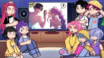 KPop Demon Hunters React To Themselves / TikToks + Memes / Huntrix & Saja Boys / Gacha React #8