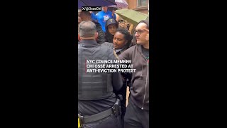 NYC Councilmember Chi Ossé arrested at anti-eviction protest
