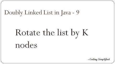 Doubly Linked List in Java - 9 : Rotate the list by K nodes