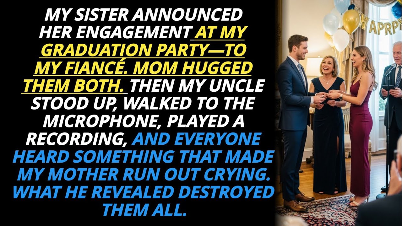 My Sister Announced Her Engagement at My Party—To MY Fiancé. Uncle's Secret Ended Them.