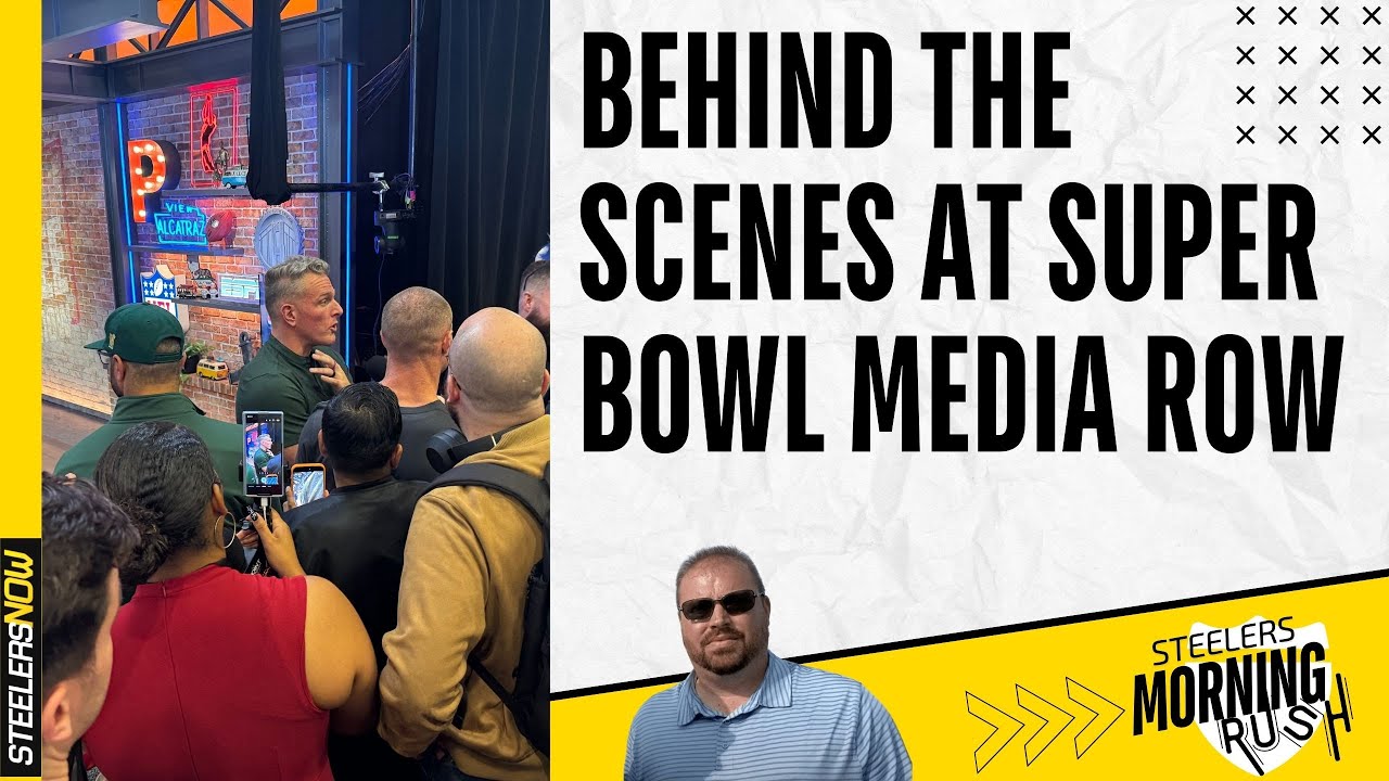 Behind the Scenes at Super Bowl Press Row | Steelers Morning Rush - YouTube