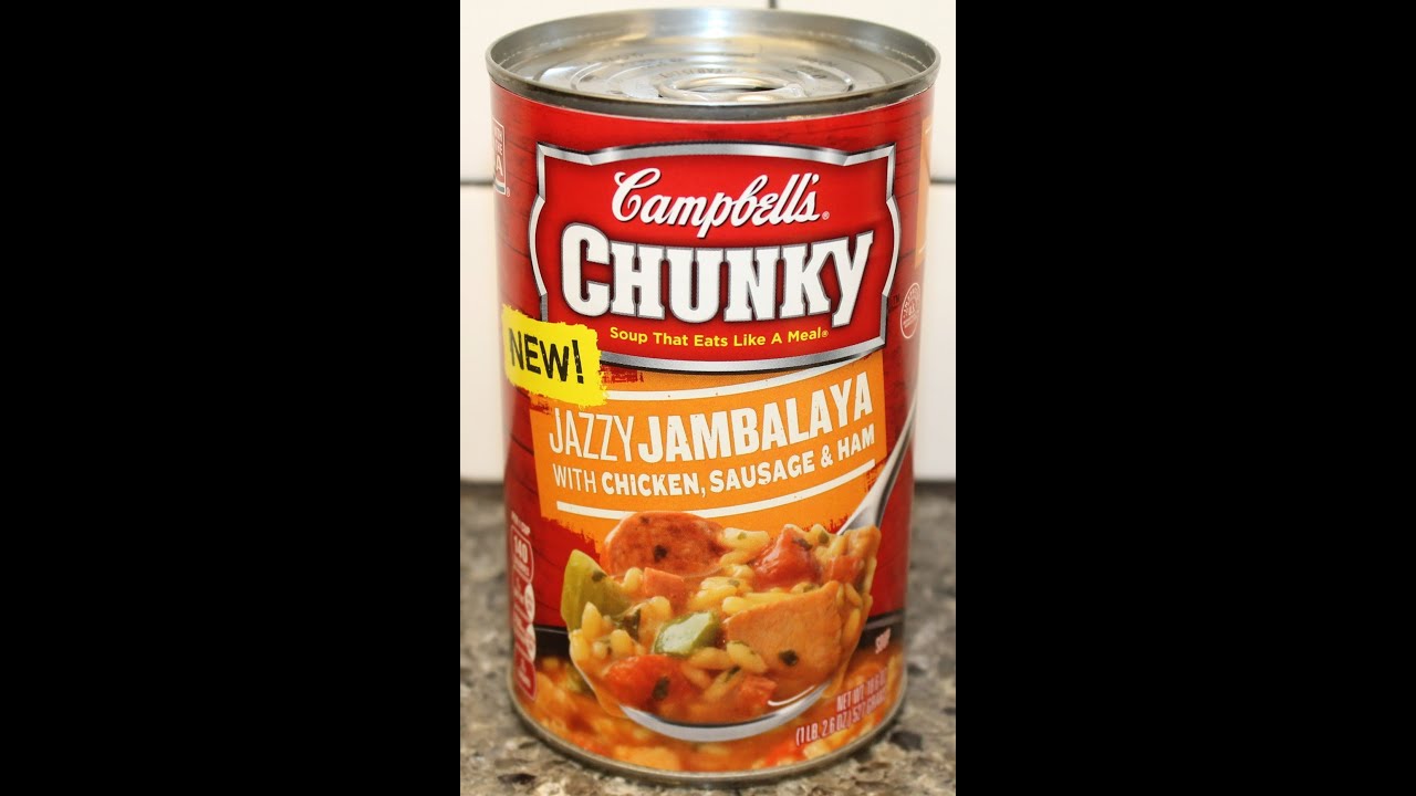 Campbell's Chunky Soup Jazzy Jambalaya Review YouTube