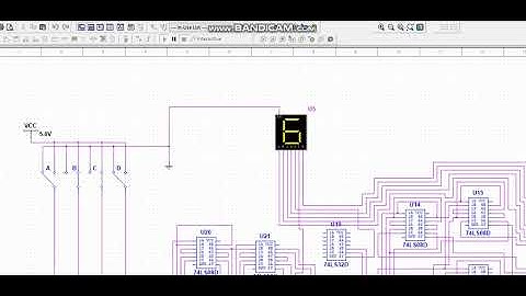Multisim Simulation of 7-segment display