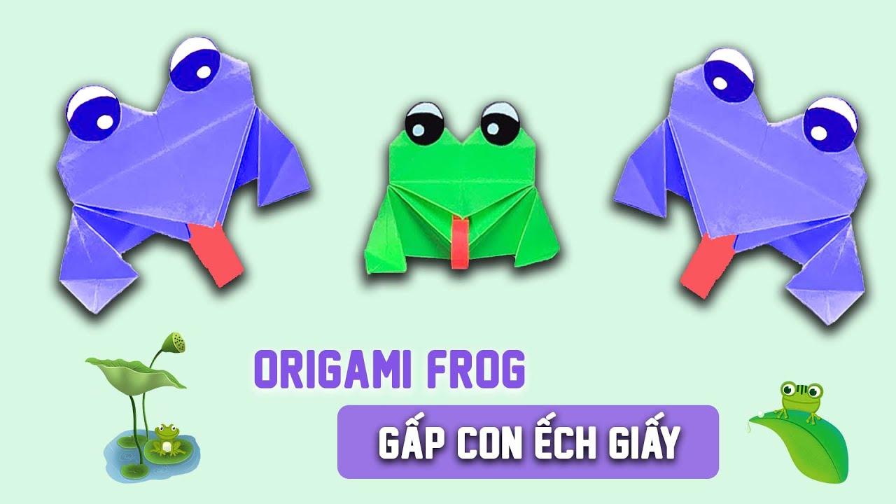Origami Jumping Frog How to Make a Paper Frog ORIGAMI JUMPING FROG