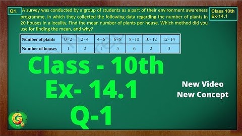 Ex 14.1 Q1 Class10 | Statistics | Class10 Math | Class10 Ex 14.1 Q1 | Green Board Classes