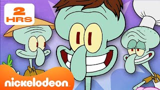 Губка Боб | 2 часа ЛУЧШИХ моментов Сквидварда! | Nickelodeon Cyrillic