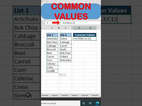 Find Common Values From Two List In Excel @BrainUpp