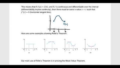 Chapter 4.2 - The Mean Value Theorem
