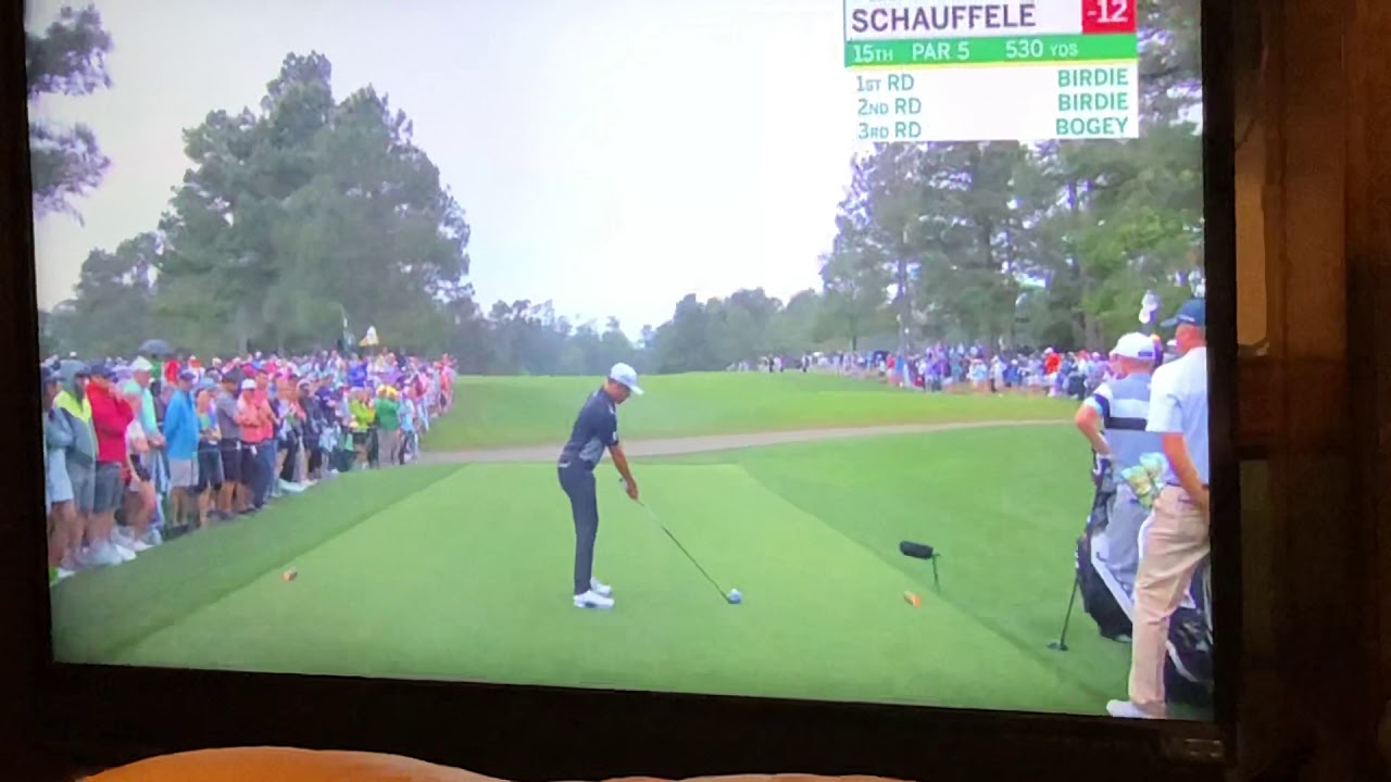 Xander Schauffele Shot Hits Masters Golf Patron In Butt