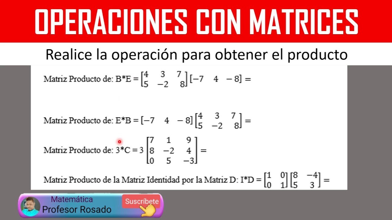 Multiplicación de matrices matrices | Paso a paso