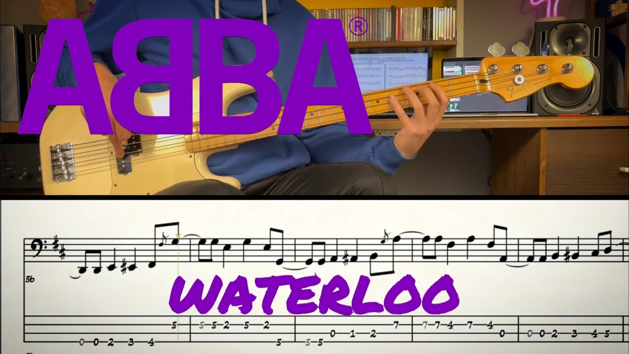 ABBA - Waterloo /// Bass Line Cover [Play Along Tab] - YouTube
