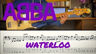 ABBA - Waterloo /// Bass Line Cover [Play Along Tab]