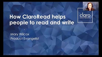 ADCET Webinar: How ClaroRead can support learners with dyslexia or difficulties with reading/writing