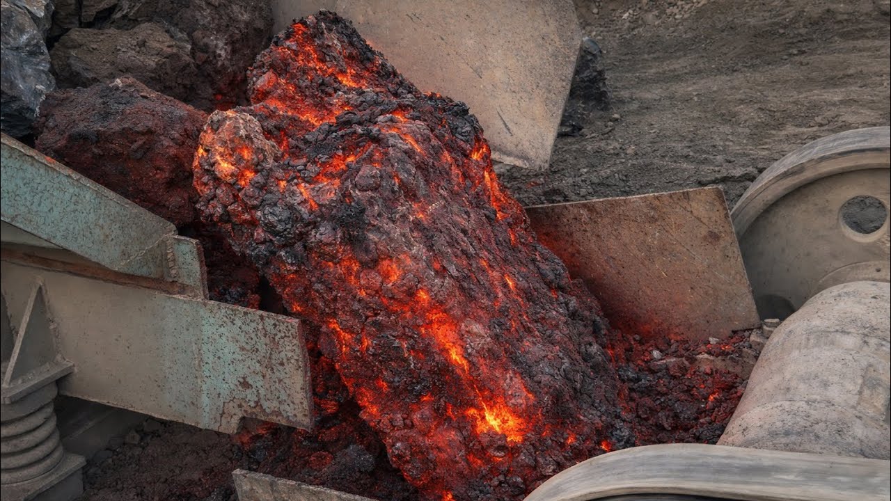 BIG ROCK 🪨 Crusher Machine - FULL Powerfull Process A Giant in Action-Big Rock Crushing#asmrvideo 