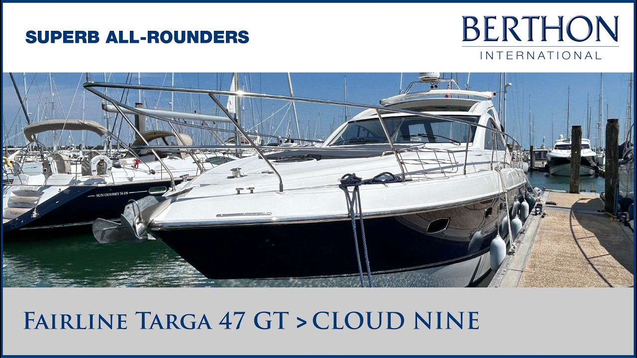 ⁣Fairline Targa 47 GT “CLOUD NINE” Yacht for Sale | Superb All-Rounders | Tour with Hugh Rayner