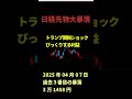 トランプ関税大暴落Thuế quan của Trump và cổ phiếu Nhật Bản sụp đổ