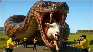 Heroic Rescue Team Battles Giant Python to Save a Helpless Goat 🐍 | Real-Life Jungle Fight