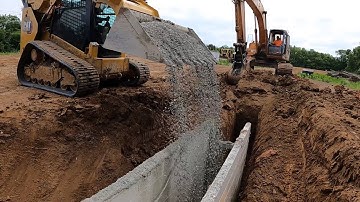 Close to getting done with the 8inch sewer #sewer #takeuchi