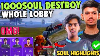 iQOOSoul Destroy Whole Lobby 😳 20 Finishes Domination 😱 SouL SPOWER & NAKUL on Fire 🔥 Team SouL 🚀
