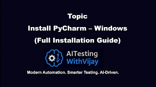 Install PyCharm – Windows (Full Setup Guide) #python #pythonautomation #pythonforbeginners
