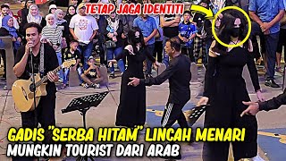 Wow ! Gadis 'serba hitam' tiba-tiba masuk menari, tapi dia tak nak tunjuk muka