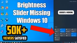 Brightness Slider Missing Windows 10,8,7/Brightness Not Working Desktop/Laptop